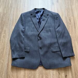Joseph & Feiss Gold Wool Sport‎ Coat Blue/Grey Mens 48 Short